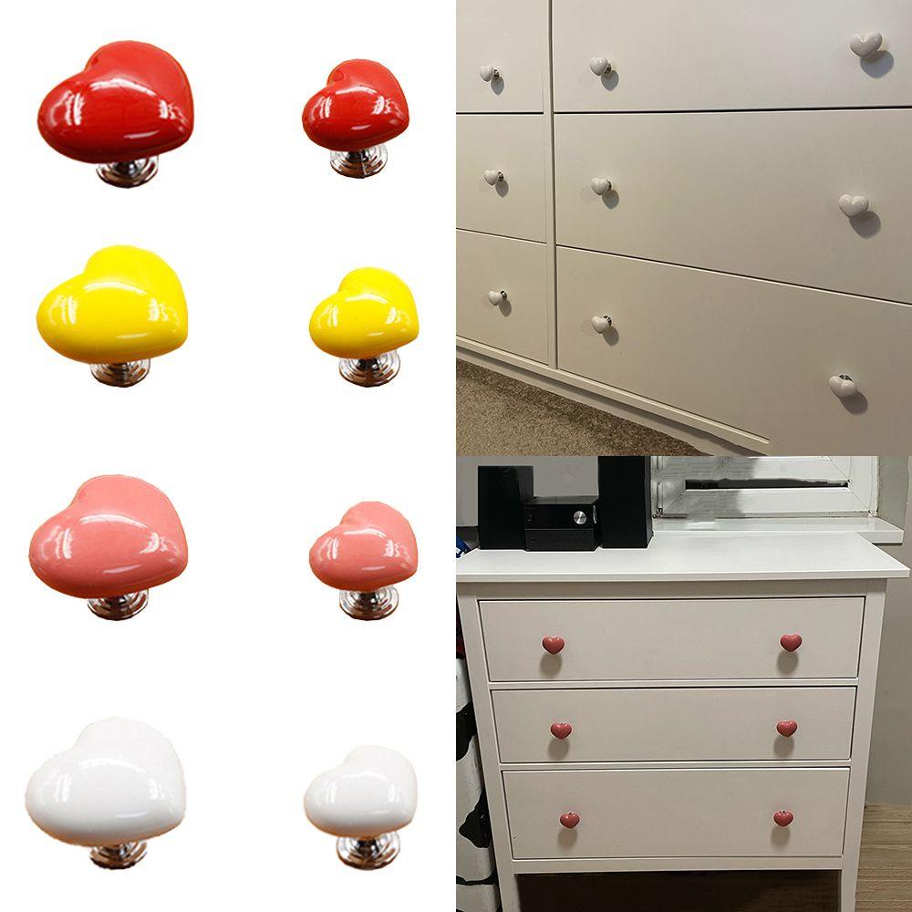 Tay Cầm Ngăn Kéo 50 / 38mm Hình Trái Tim Nhiều Màu Sắc