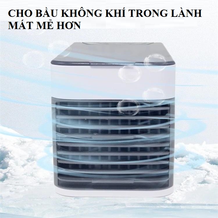 Quạt điều hòa mini, 3 cấp độ làm mát hơi nước dùng được tinh dầu dung tích 480ml