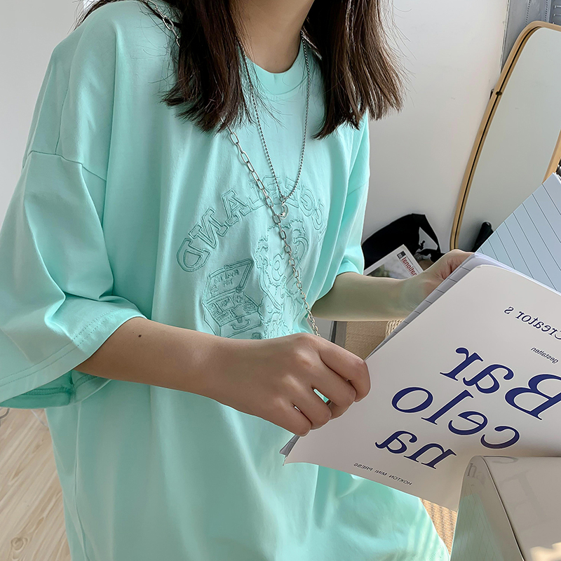 Áo Thun Ngắn Tay In Họa Tiết Nhiều Màu Cho Nữ