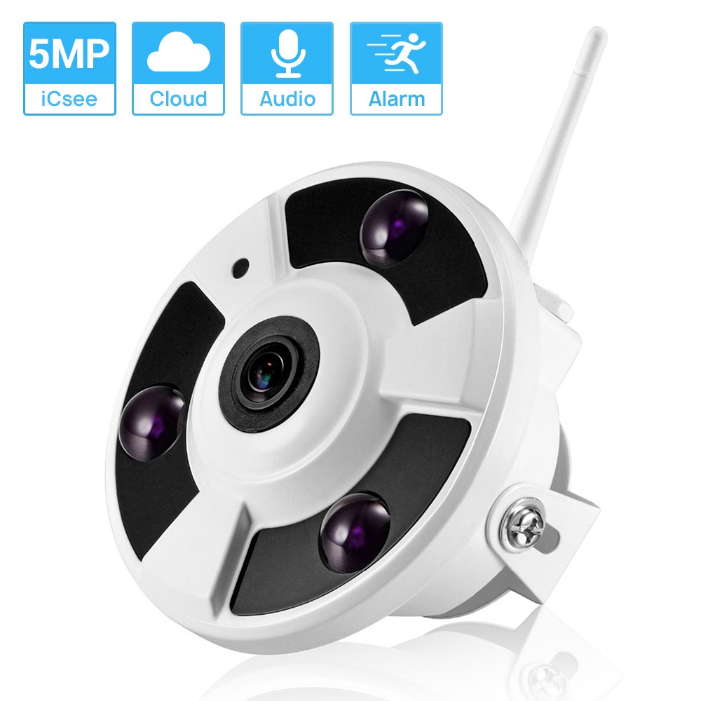 Camera mắt cá HAMROL Wifi ONVIF 5MP 2MP 1.7MM quay toàn cảnh