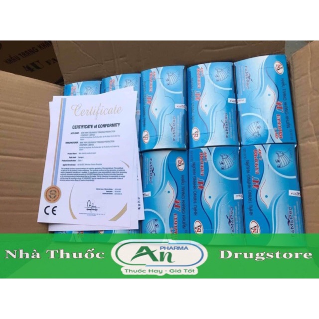Hộp 50 Cái Khẩu Trang Y Tế Famapro