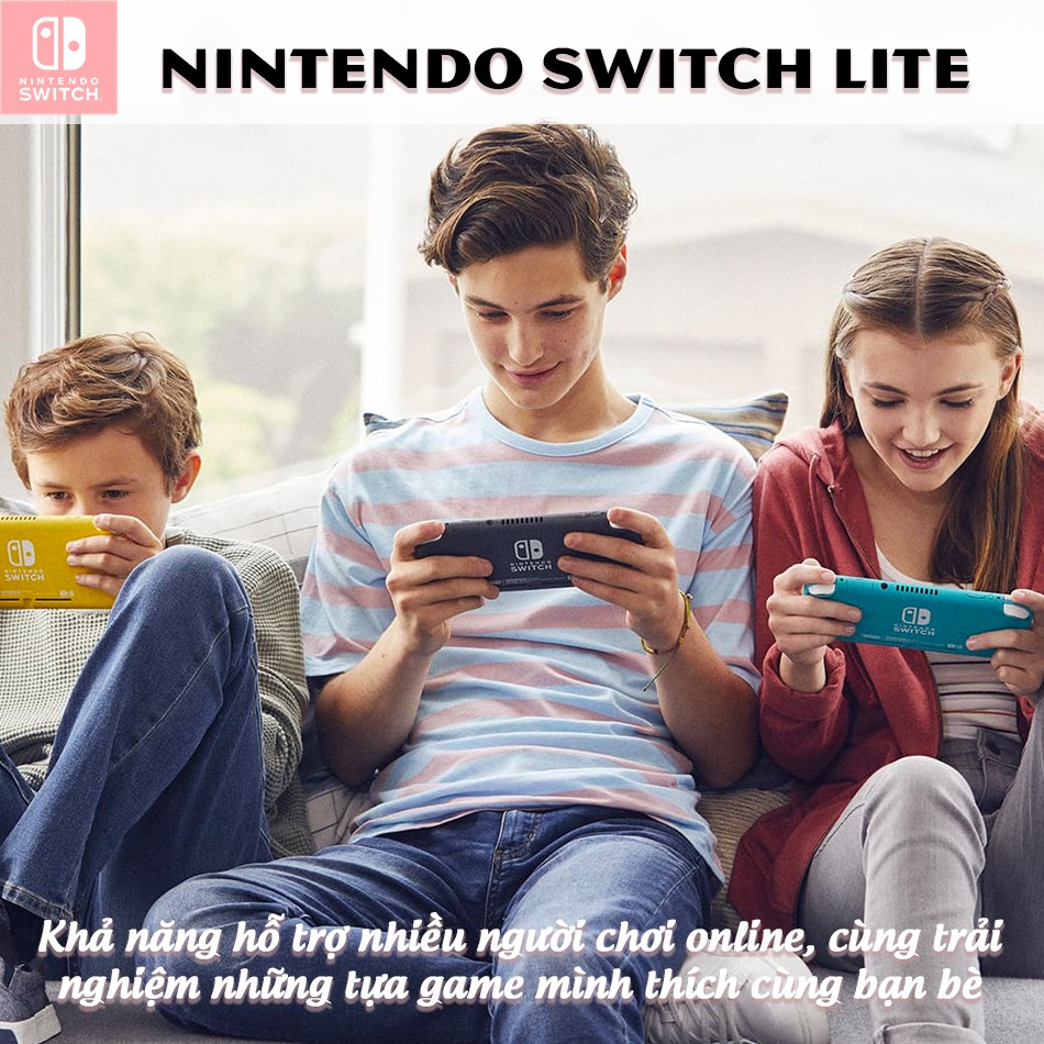 Máy chơi game Nintendo Switch Lite Màu Coral, bảo hành 12 tháng kèm quà tặng