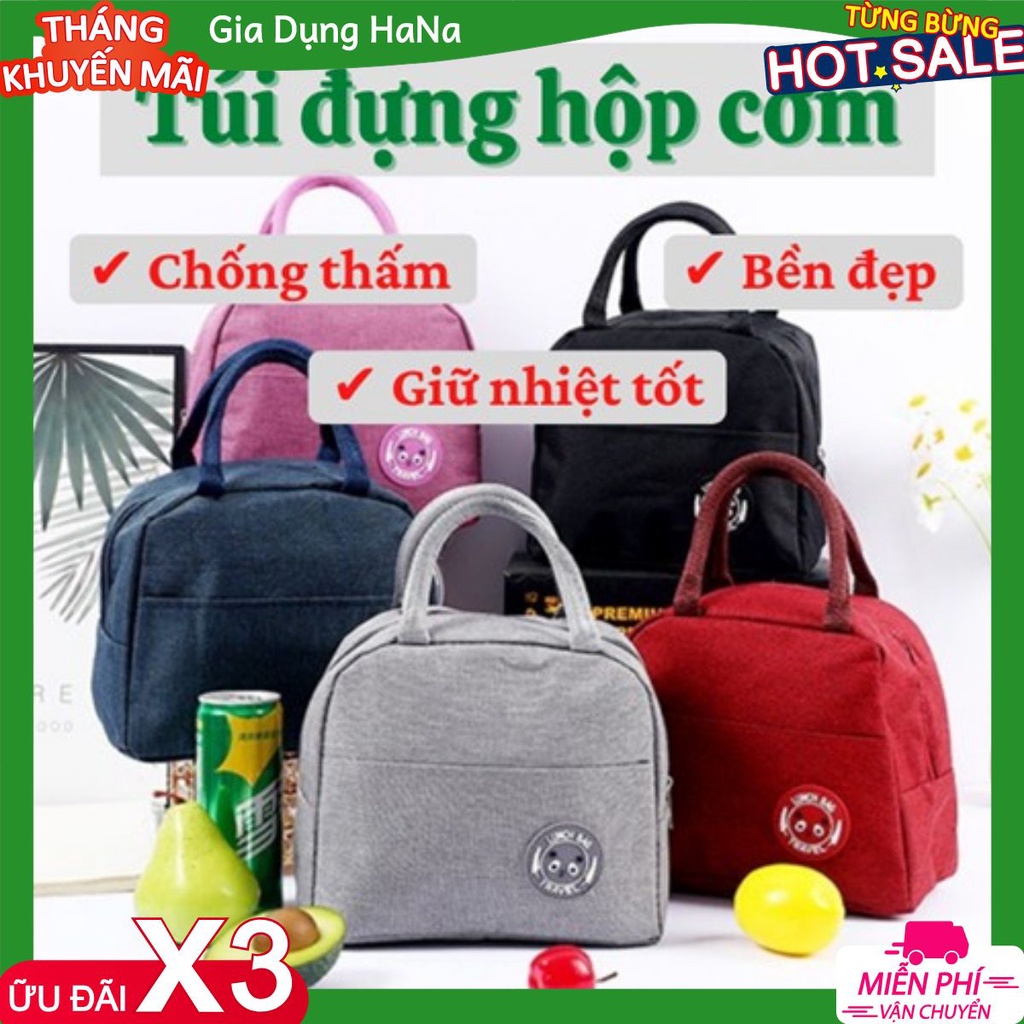 Túi Đựng Cơm🎒Túi Giữ Nhiệt Đựng Đồ Ăn Cơm Trưa Văn Phòng Mang Đi Du Lịch Kiểu Nhật Chống Thấm Nước Dày 2 Lớp [Hàng Đẹp]