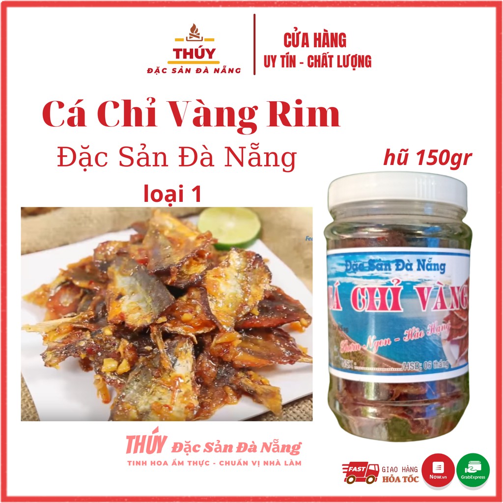 Cá Chỉ Vàng Rim ăn liền hũ 150gr Đặc Sản Đà Nẵng thơm ngon