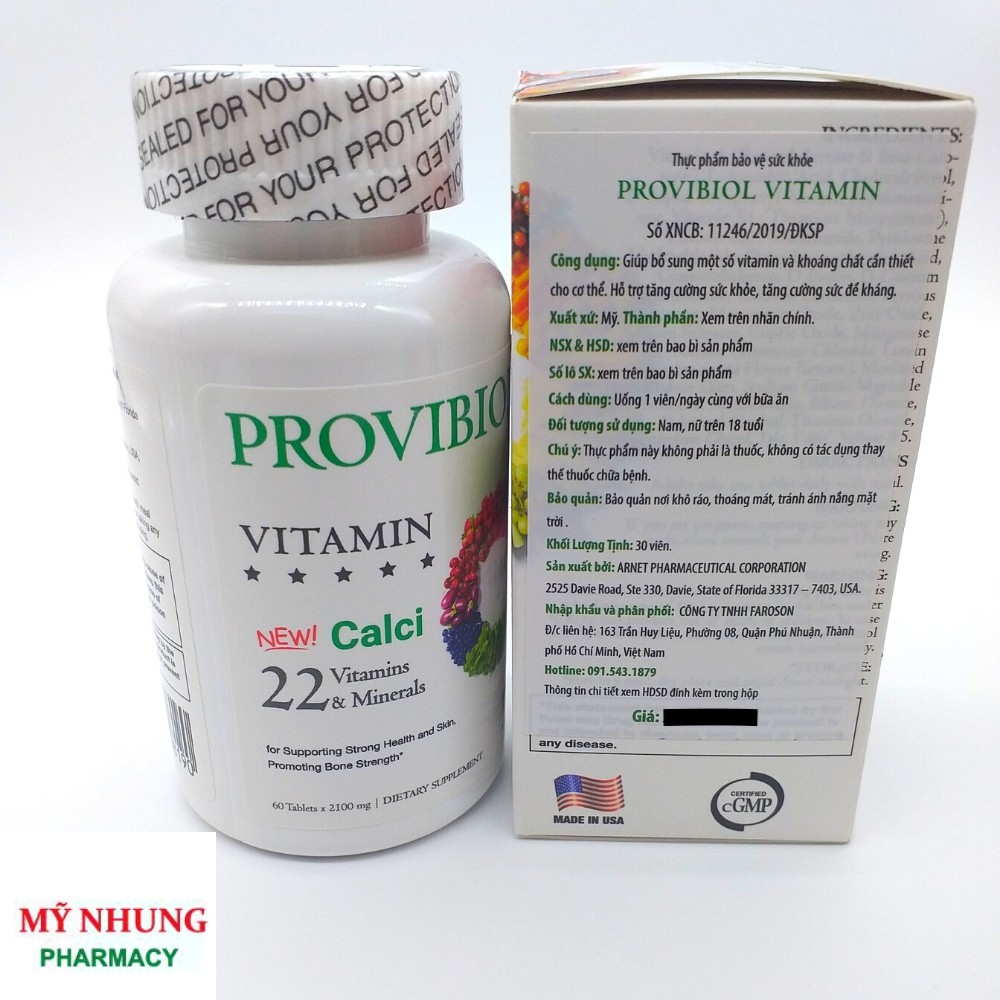 Viên uống provibiol vitamin Bổ sung vitamin và khoáng chất hàng ngày cho bạn.