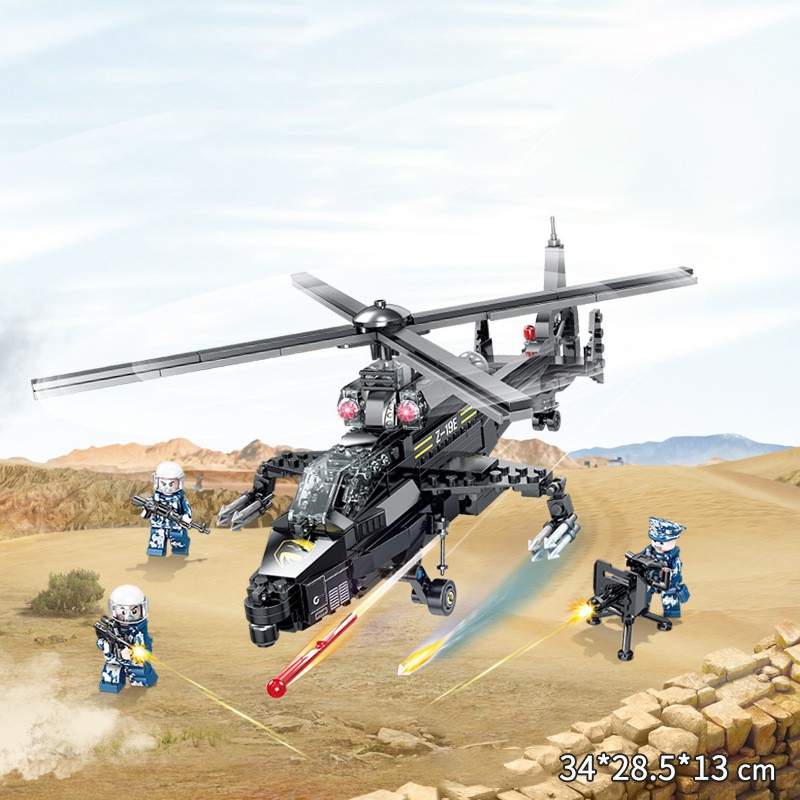 Lego Máy Bay Trực Thăng, Xe Tăng Chiến Đấu - Bộ Sưu Tập Xe Quân Sự Khoảng - 393-671 Chi Tiết - PiBo