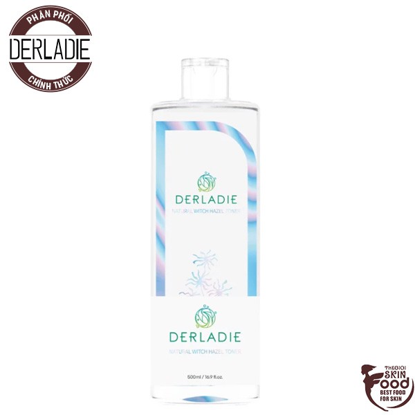 [Phiên Bản Nâng Cấp] Nước Hoa Hồng Làm Sạch, Dưỡng Ẩm Chiết Xuất Cây Phỉ Derladie Natural Witch Hazel Toner 500ml
