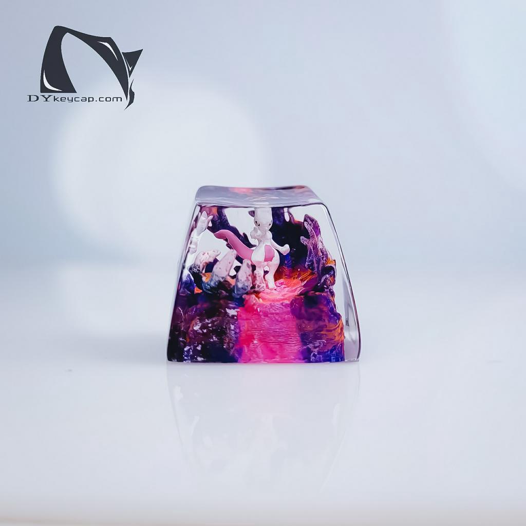 Nút bàn phím Pokemon, nút bàn phím Mewtwo , Bàn phím nhân vật hoạt hình -  Mewtwo keycap, POKÉMON Artisan Keycap