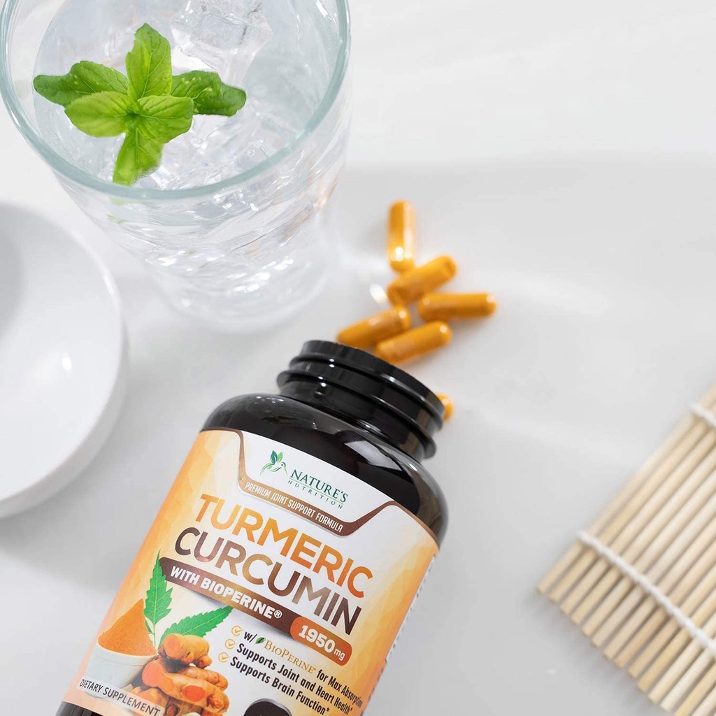 Viên Uống Tinh Chất Nghệ Kết Hợp Hạt Tiêu Đen Nature's Nutrition Turmeric Curcumin with BioPerine 1950mg