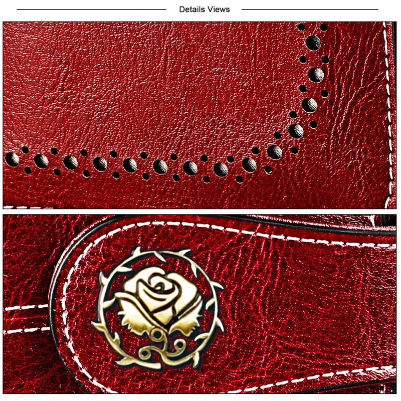 Ví Cầm Tay Bằng Da Thuộc Cỡ Lớn Có Dây Đeo Cổ Tay