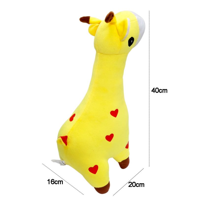 Thú gấu nhồi bông Hươu cao cổ, gối ôm cho bé an toàn siêu mềm mịn dài 50cm