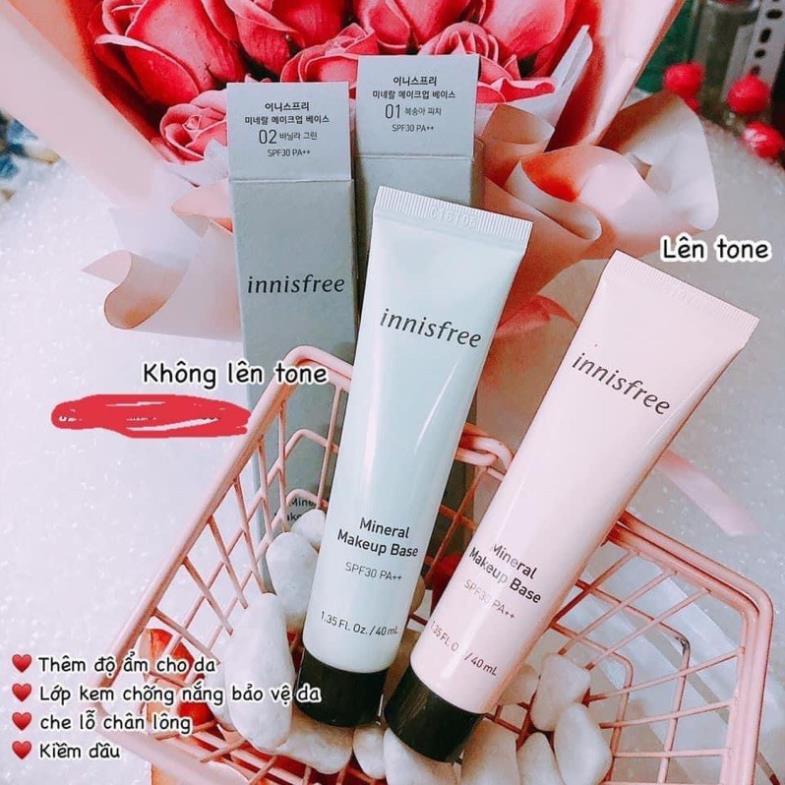 Kem lót kiềm dầu chỉnh tông da Innisfree Mineral Makeup Base Spf 30 PA+++