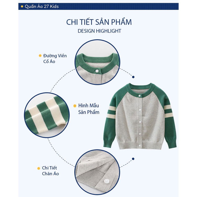 Áo Khoác Len CARDIGAN RIGHT EURO  Cho Bé Phong Cách Hàn Quốc Chất Liệu Len Cao Cấp  Xuất Âu Mỹ 074