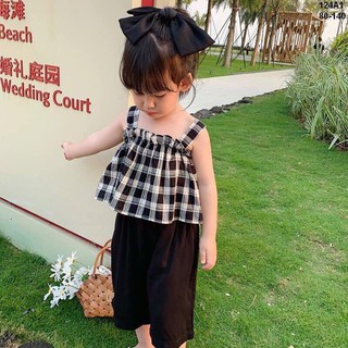 Set đồ cho bé gái. set caro cho bé gái siêu xinh