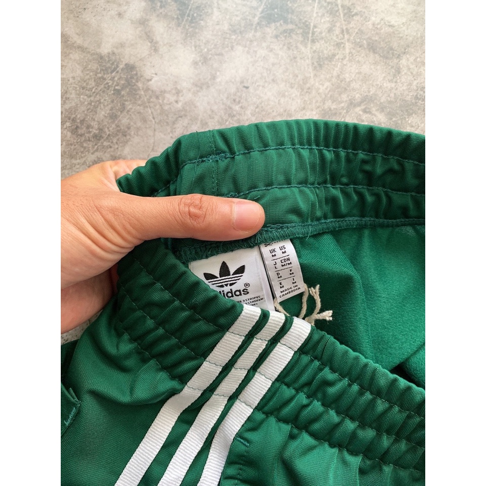 (HÀNG XUẤT XỊN) Quần short xanh 1568 3-Stripes Shorts Green Made in Cambodia full tag code Size S M L