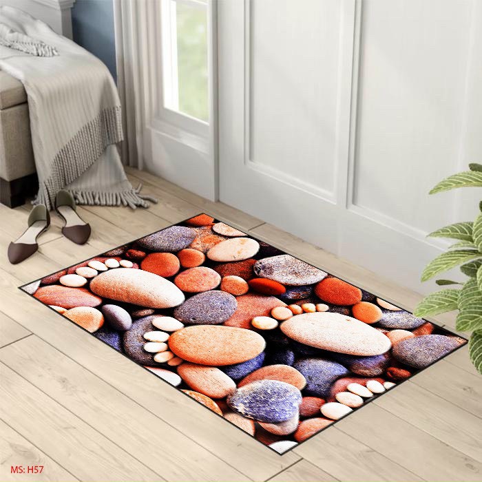 Thảm Chùi Chân 3D 40x60cm Trống Trượt Nhiều Hình Dạng, Nhiều Mẫu