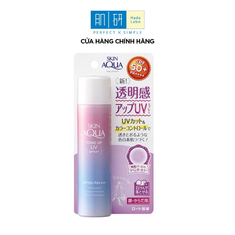 [Date 12/2022] Xịt chống nắng dành cho da mặt và cơ thể Skin Aqua Tone Up UV Spray (70G)