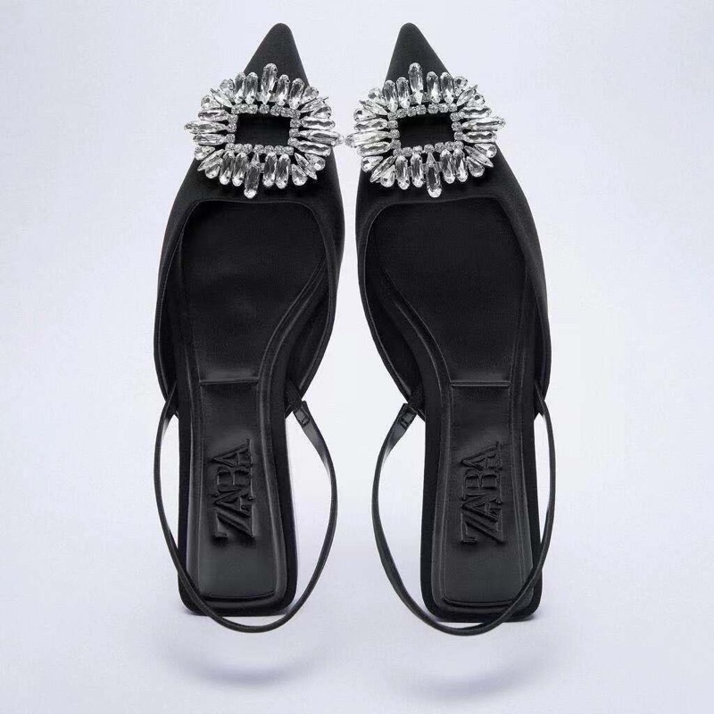 Sandal zara đế bệt tag đá vuông xuất dư fullbox