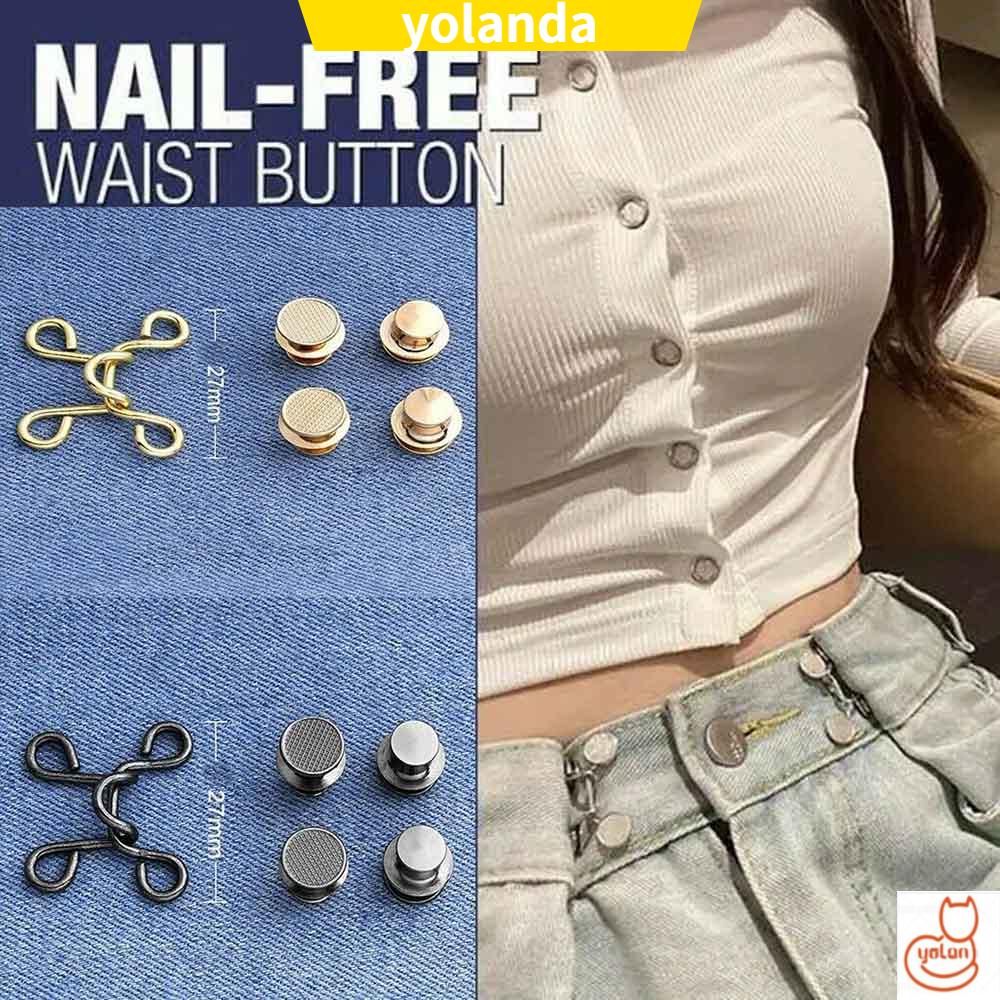 Bộ nút cài điều chỉnh lưng quần jeans 27/ 32mm tháo rời được tiện lợi