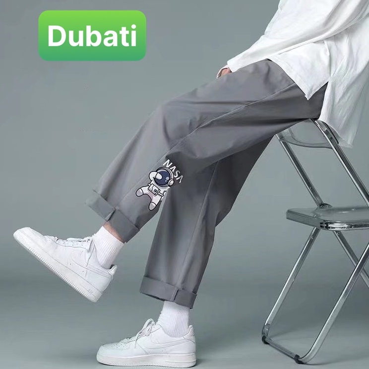 Quần baggy nam nữ Unisex ống rộng in hình Nasa - Kiểu quần Kaki Nam Nữ Ống Suông Basic Unisex Phongcasch Vip Pro -Dubati