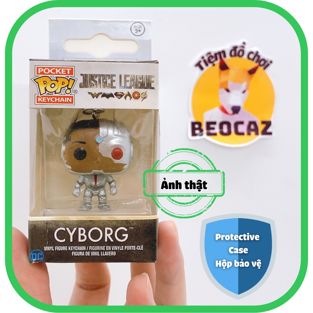 [Ship Hỏa Tốc][[Full Box][Tặng Hộp Bảo Vệ] Móc khoá Funko Cyborg Justice League Liên minh công lý DC siêu anh hùng