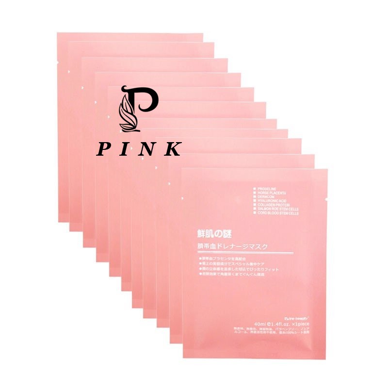 Mặt nạ nhau thai cừu Rwine Beauty Stem Cell Placenta Mask Nhật Bản chính hãng Pink Shop P018 | Thế Giới Skin Care