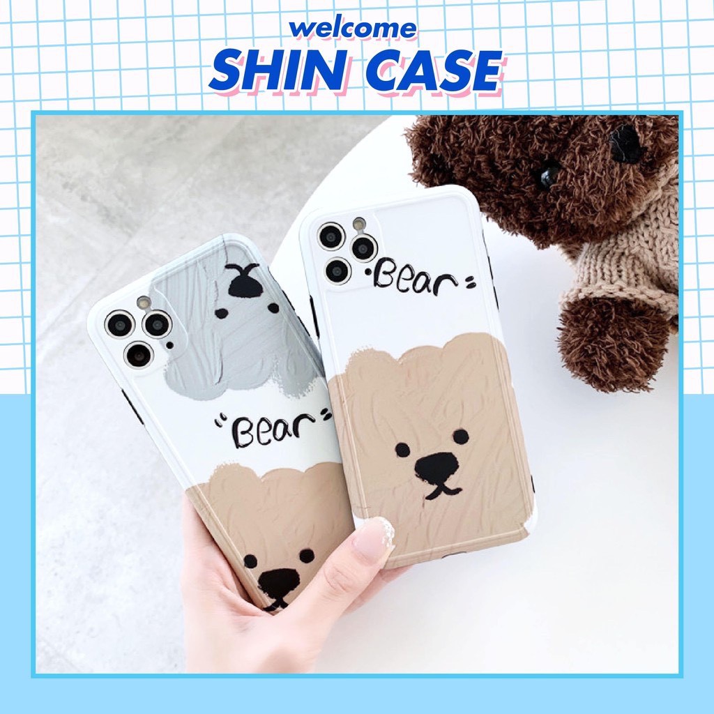 Ốp lưng iphone Gấu Socola IMD dày dặn viền nổi 5/5s/6/6plus/6s/6splus/7/7plus/8/8plus/x/xr/xs/11/12/pro/max/plus/promax | BigBuy360 - bigbuy360.vn