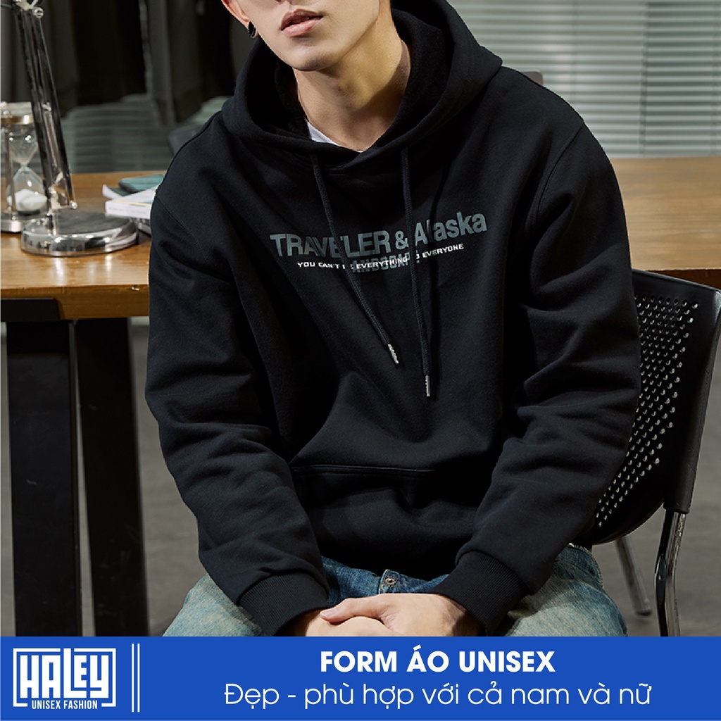 Áo Hoodie Nam Nữ Traveler Alaska unisex phong cách Hàn Quốc cá tính, Sweater HALEY Chất nỉ bồng đẹp mã HD84