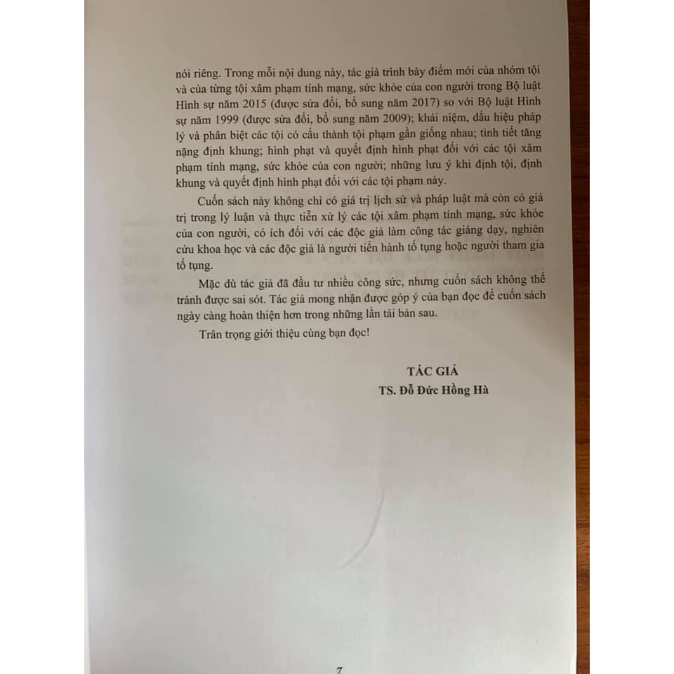Sách Pháp luật hình sự Việt Nam về các tội xâm phạm tính mạng, sức khoẻ của con người | BigBuy360 - bigbuy360.vn