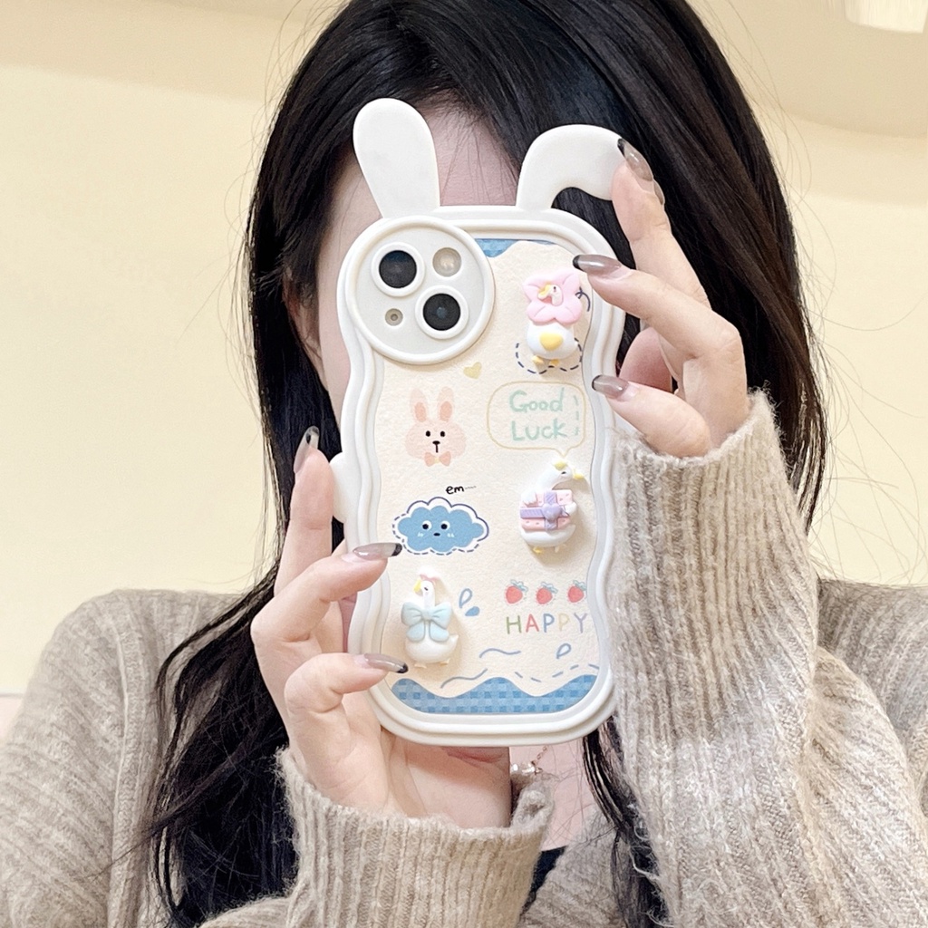 Ốp Điện Thoại Silicon Chống Rơi Họa Tiết Vịt Hoạt Hình Mẫu Mới Cho iphone 11 12 13 14 pro max xsmax 14plus