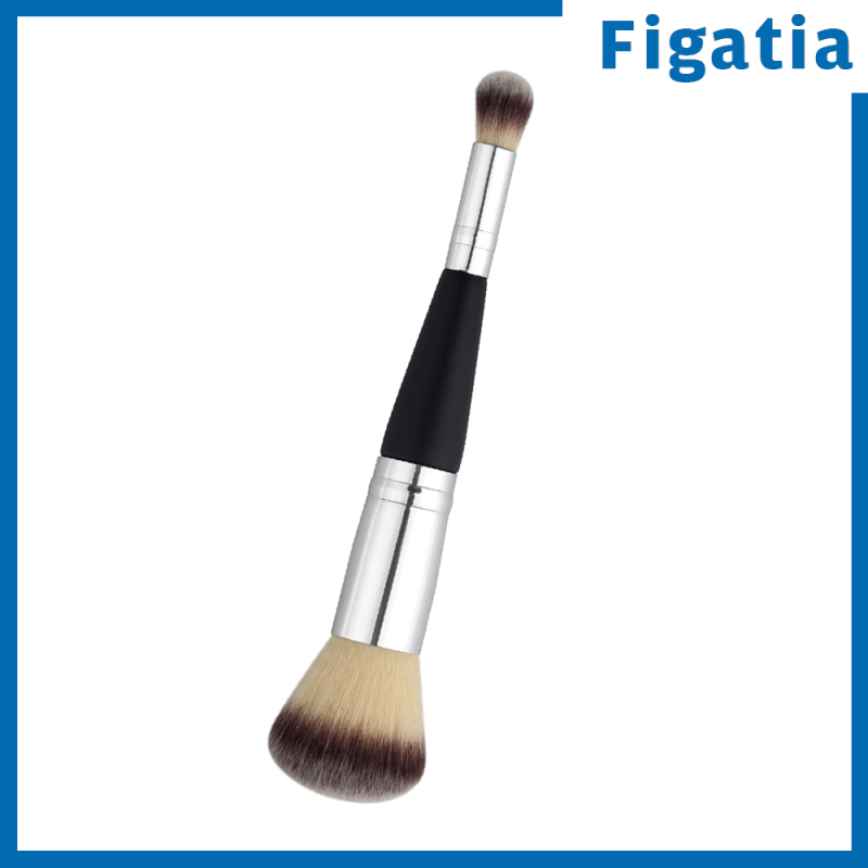 [FIGATIA]Pro Wooden Makeup Brush Dual-Ended Face Shading Flat Contour Foundation Tool