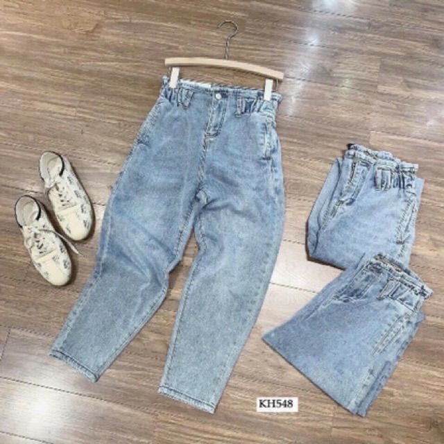 Quần jean nữ baggy King168, quần nữ co dãn nhẹ mẫu JN29