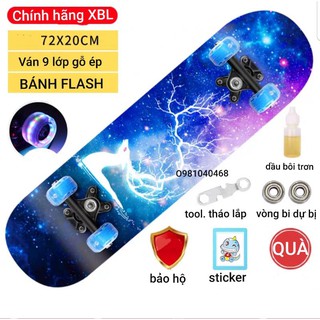 SẴN RẺ NHẤT (Full phụ kiện) Ván Trượt Trẻ Em Cao Cấp chuyên nghiệp gỗ ép bánh cao su