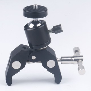 Kẹp Ghi Đông Gopro, Osmo Action, Sjcam, Yi action bằng Thép kèm đầu xoay 360