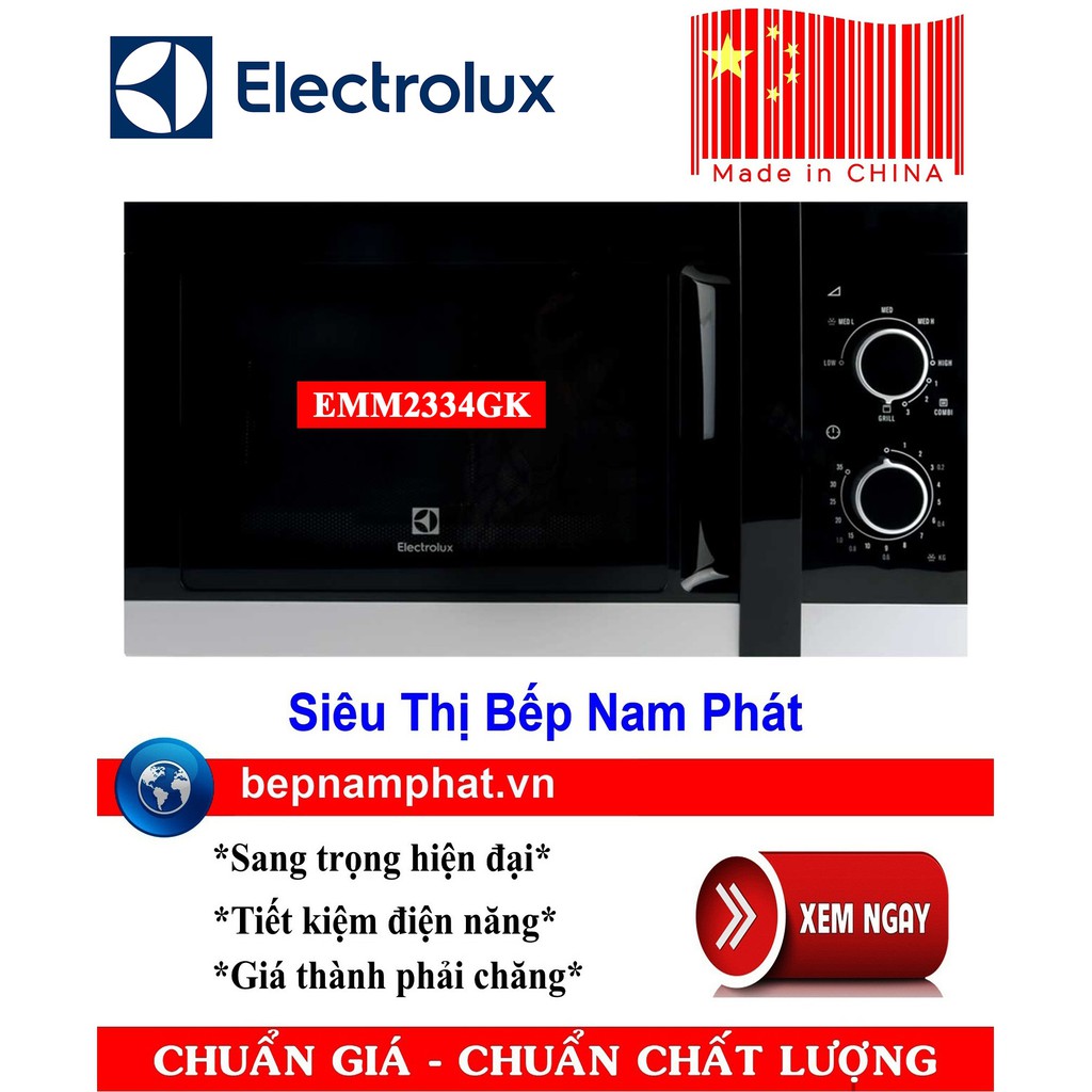 Lò vi sóng để bàn Electrolux EMM2334GK sản xuất Trung Quốc