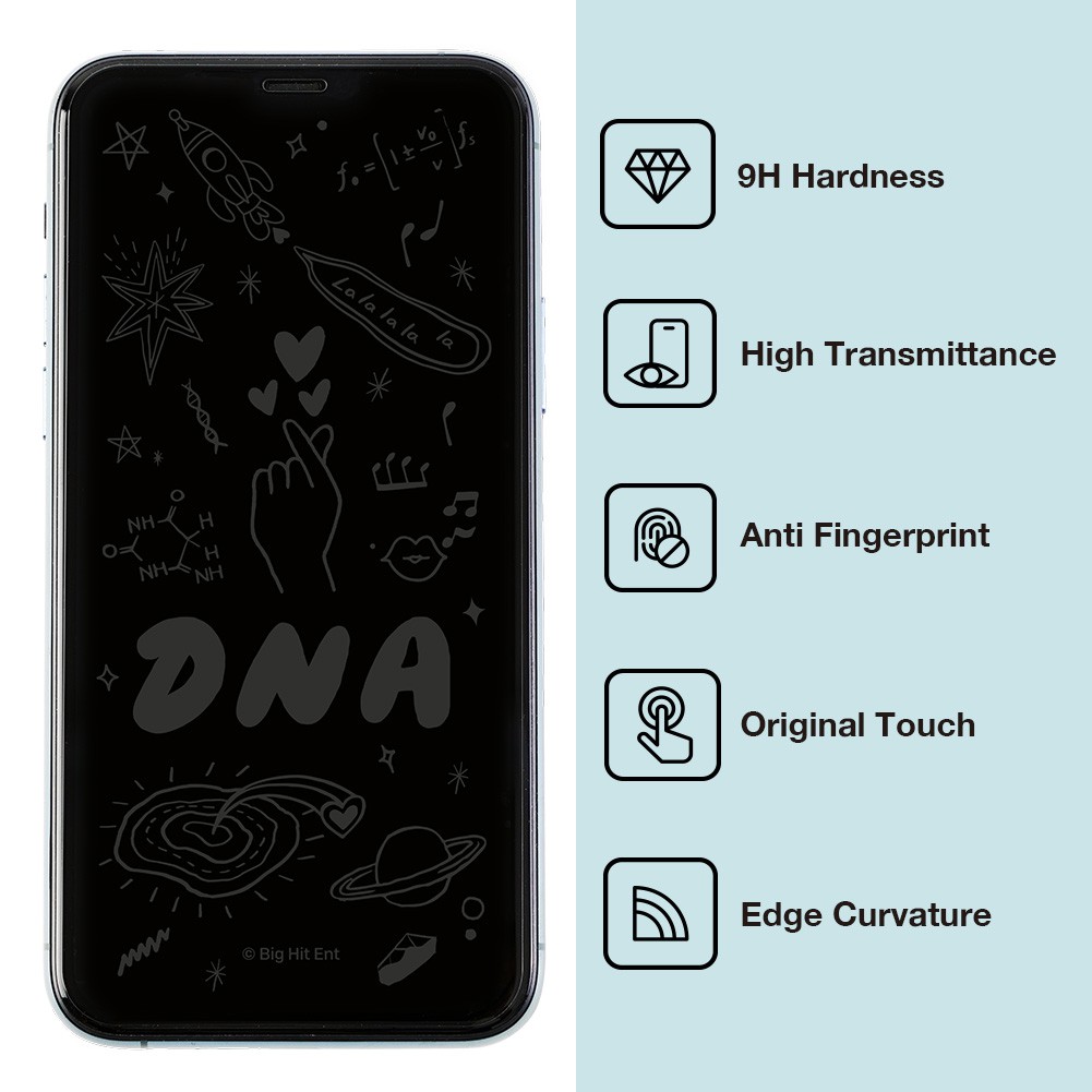 //LUXUBU// Miếng dán kính cường lực iPhone có hình ảnh từ BTS DNA