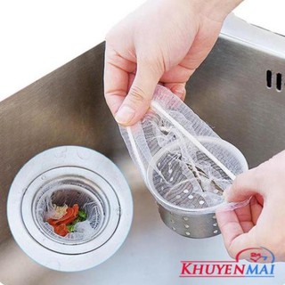 Túi 100 túi lưới lọc rác bồn rửa chén