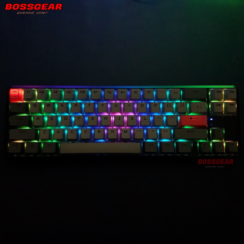 Bàn phím cơ EDRA EK368W V2 3 Mode kết nối LED RGB Red / Brown Edra custom switch keycap PBT Cherry profile