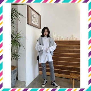 Áo Thun Trơn Dài Tay Form Oversize Basic Mịn Đẹp