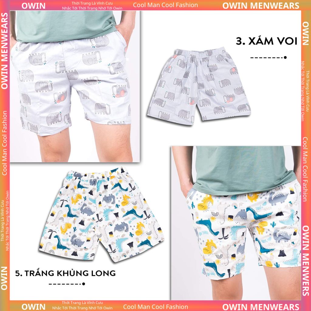 Quần Short Nam đi biển in hình họa tiết Quần Đùi Nam mặc nhà Mùa Hè Năng Động QD04  OWIN