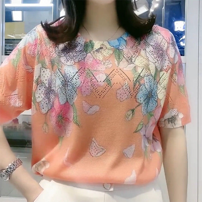 Áo Thun Ngắn Tay plus size Thời Trang Mùa Hè Hàn Quốc Dành Cho Nữ