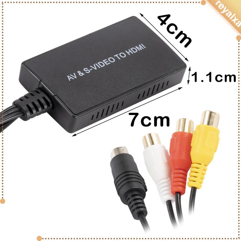 Bộ Chuyển Đổi AV S-video Sang HDMI PAL / NTSC Cho Máy Phát DVD Blue-Ray N64 VHS VCR