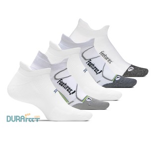 Tất hè khô thoáng - Set 5 đôi tất Feetures siêu bền cổ ngắn màu trắng (ngẫu nhiên)