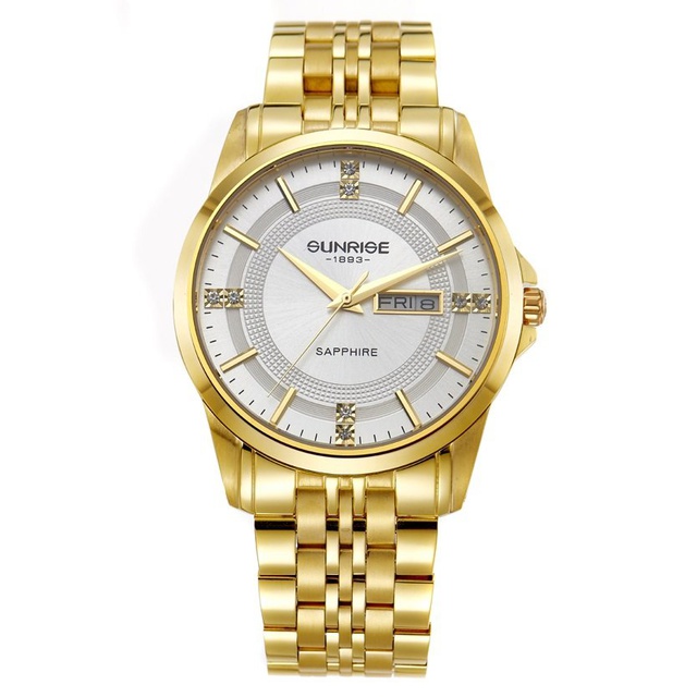 Đồng hồ Nam SUNRISE 1198SAV full hộp, thẻ chính hãng, kính sapphire chống xước chống nước tốt