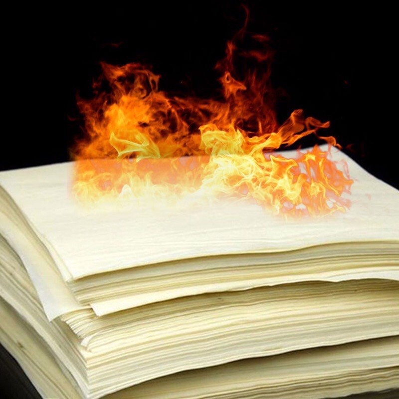 Giấy Cháy Ảo Thuật Flash Paper, Đốt Không Để Lại Khói Tro 50x21cm