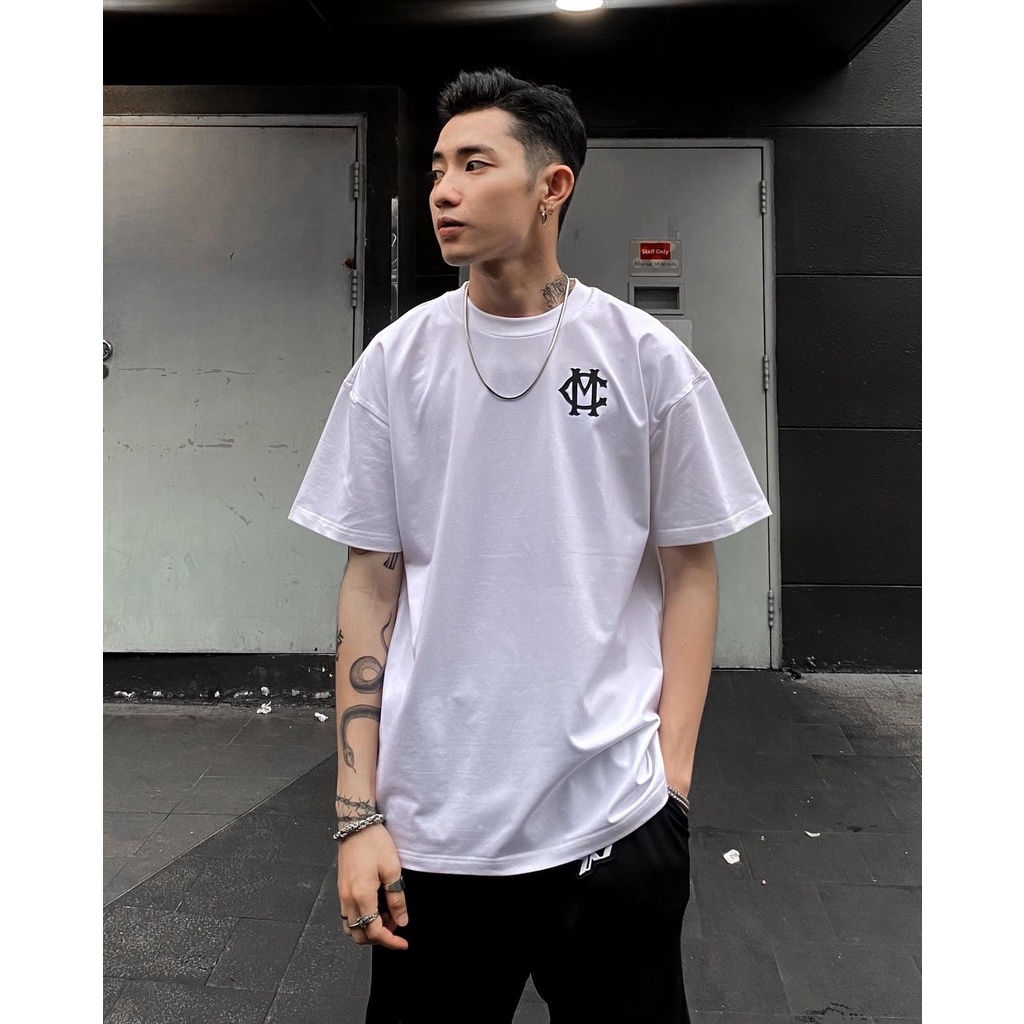 [FREESHIP ĐƠN TỪ 50K] Áo Thun Nam Nữ MC chữ lồng Streetwear Áo Phông Nam Form Rộng Basic Cotton Oversize