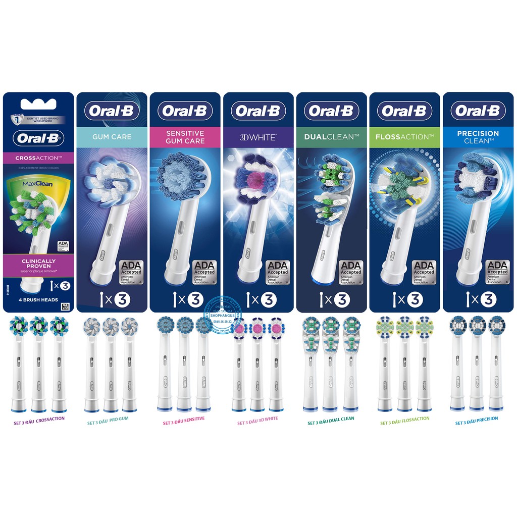 ĐẦU BÀN CHẢI ORAL-B MẪU MỚI Made in Germany