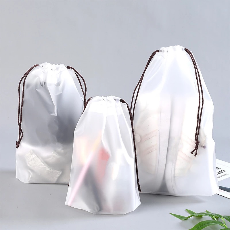 1 Túi Trong Suốt Có Dây Rút Đựng Rau Củ Quả Đồ Chơi
