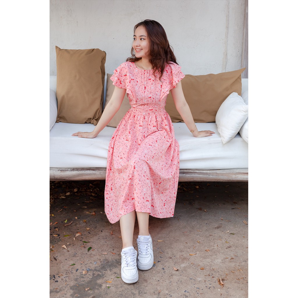 [Tặng kèm cài áo] Đầm tiểu thư tay cánh tiên hoa nhí, ảnh chụp thật | BigBuy360 - bigbuy360.vn