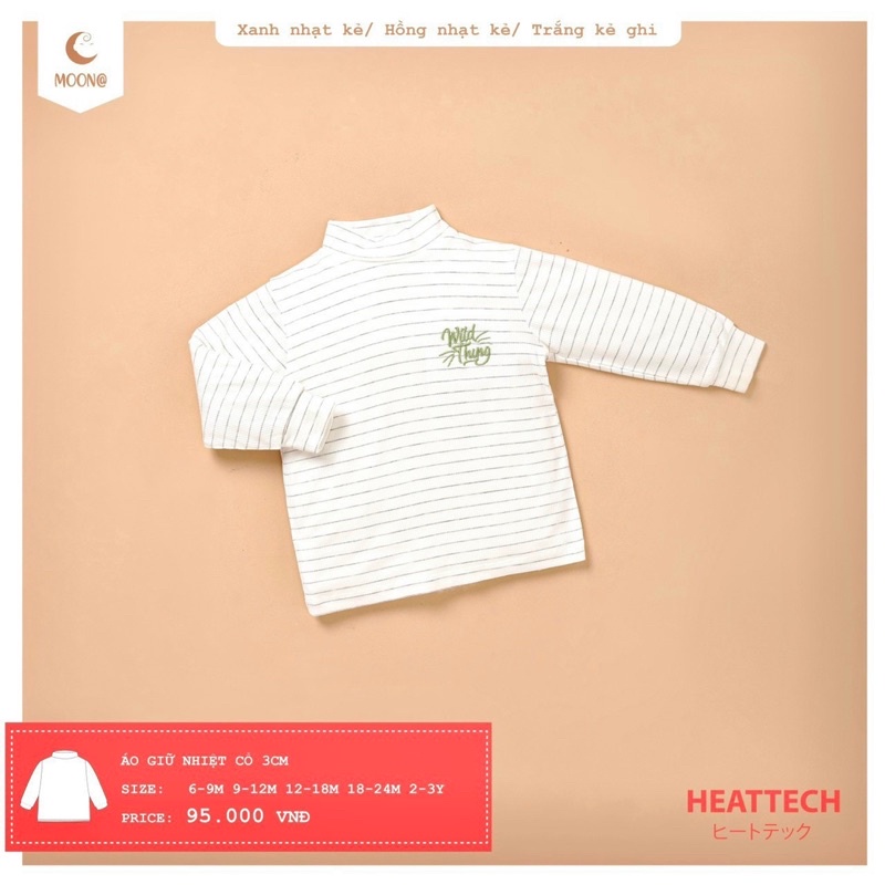 Áo nhiệt cổ 3p Heattech cho bé 6-9m -2,3Y